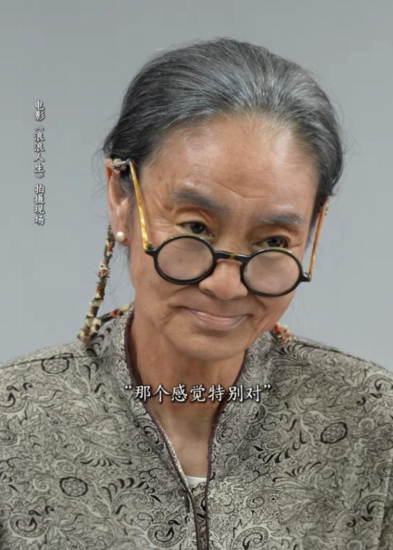 刘雪华扮演90岁的「阿太」，观众直呼认不出。(取材自微博)
