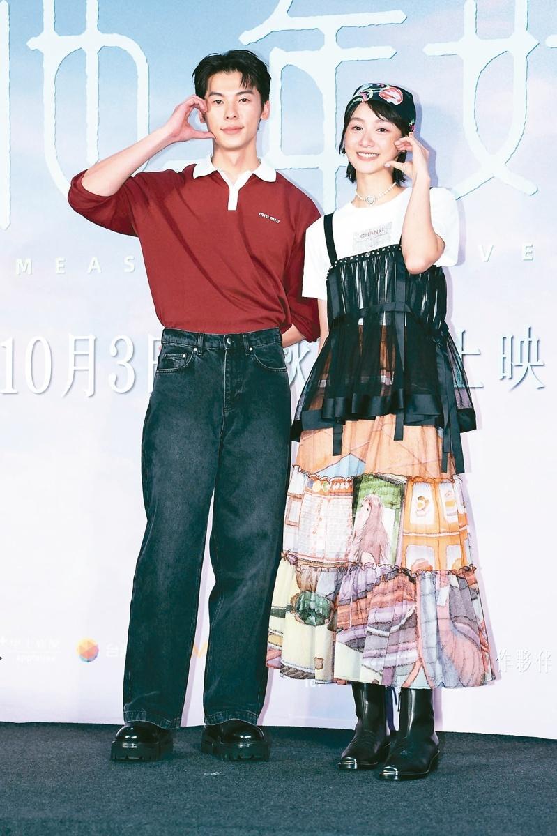 许光汉(左)、袁澧林出席电影预售票见面会。(记者林士杰/摄影)