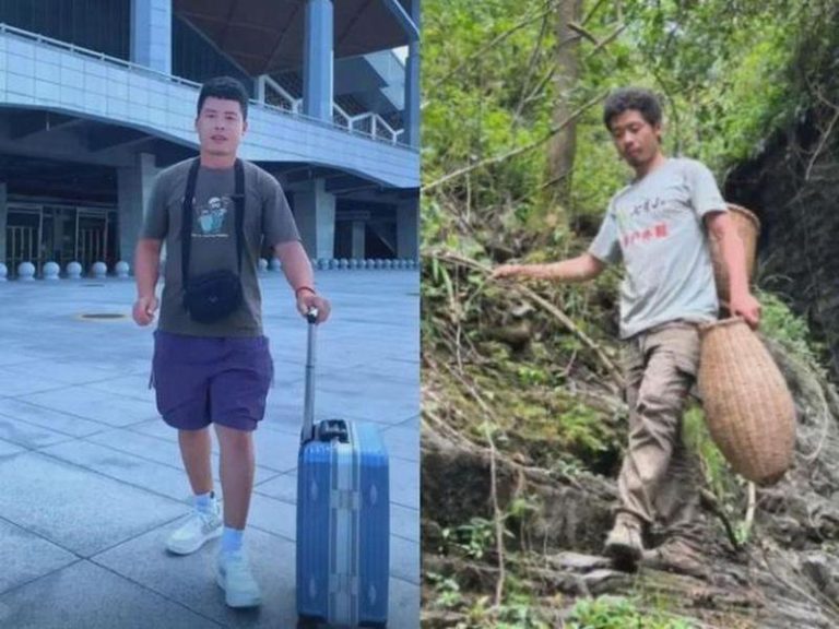 杨东东赛前赛后对比，他瘦了31斤。(取材自极目新闻)