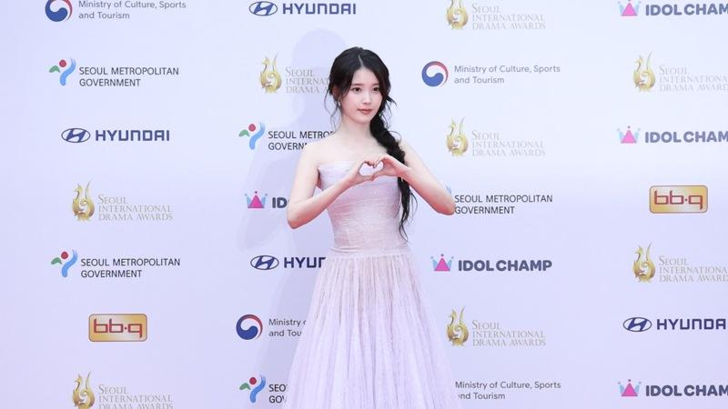 IU出席首尔国际电视剧颁奖典礼。(记者林雅恩／摄影)