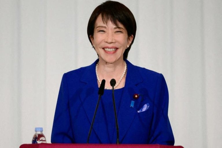 日本自民党新总裁高市早苗有望作为新日相首次跟川普会谈。（路透）
