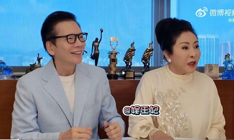 向华强和太太陈岚接受访问澄清破产等传闻。（视频截屏）