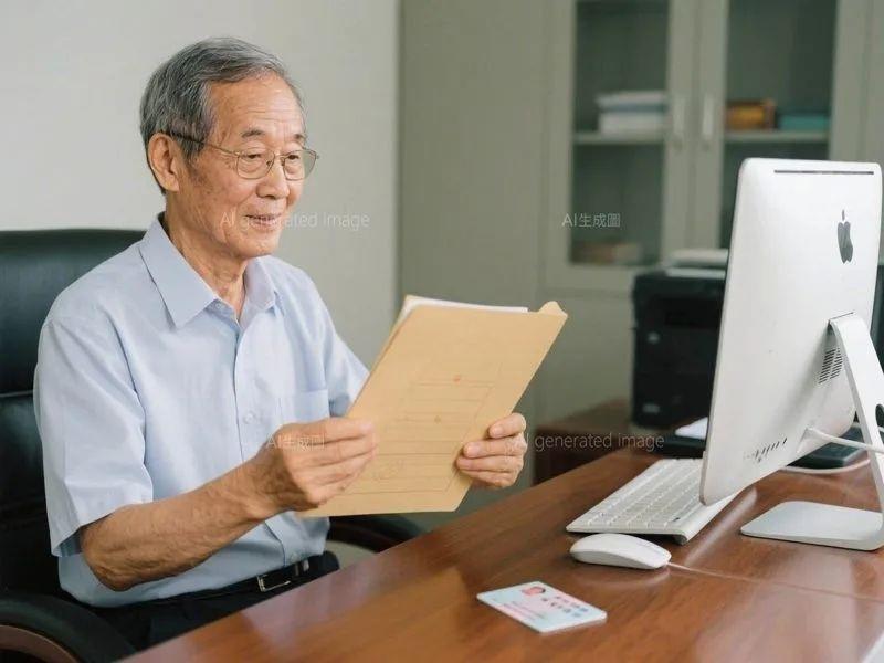 退休老人示意图。(AI生成)