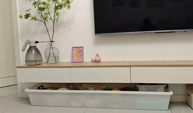 徐女士用猪食槽收纳孩子的玩具。(取材自极目新闻)