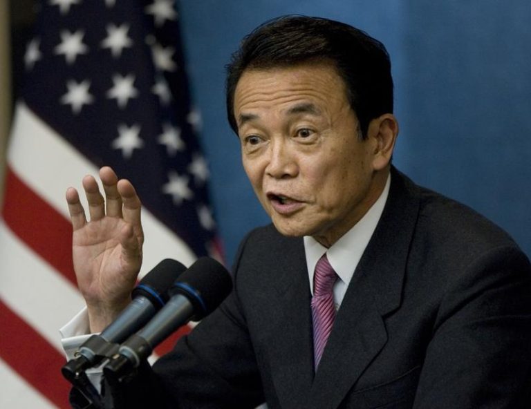 自民党最高顾问麻生太郎。(美联社)