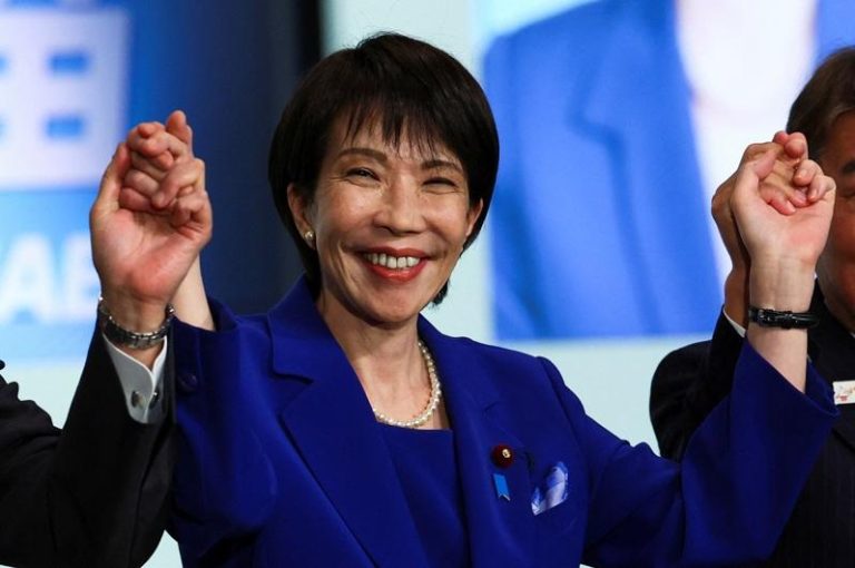 高市早苗4日赢得日本自民党总裁改选，有望成为日本首位女性首相。(路透)