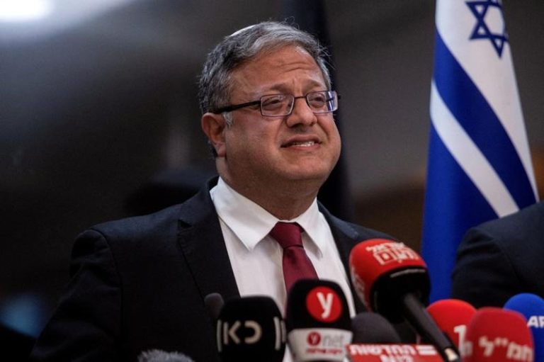 以色列极右派国家安全部长班吉维尔（Itamar Ben Gvir）。路透