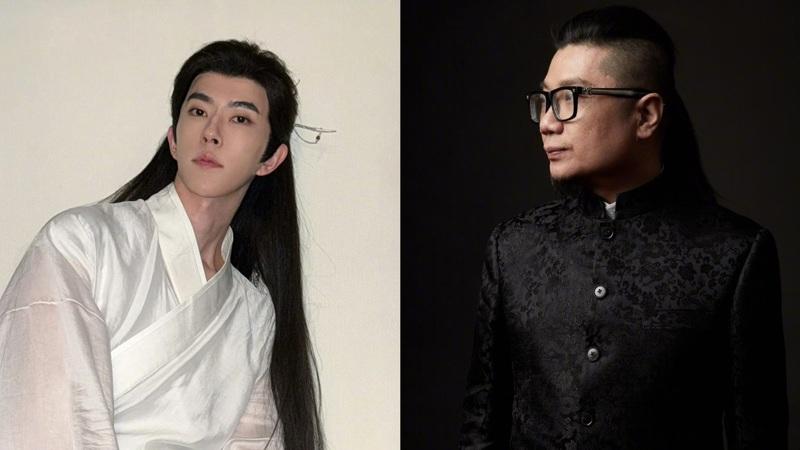 名导程青松(右)被卷入于朦胧之死。(摘自微博)