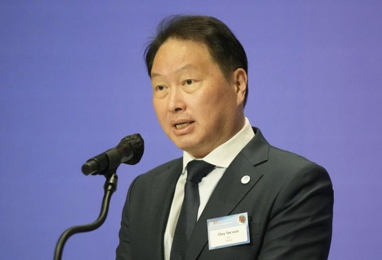 SK集团会长崔泰源。(美联社)