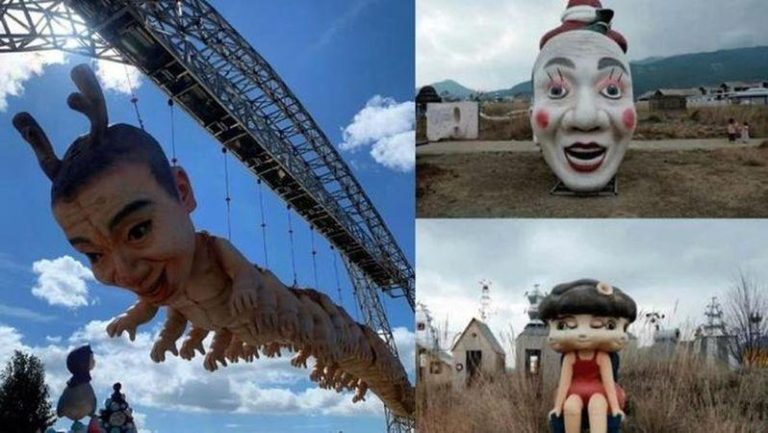 云南荒野之国景区诡异? 设计者:中国风童话世界 云南荒野之国景区因「画风诡异」引发网络争议。(取材自潇湘晨报)