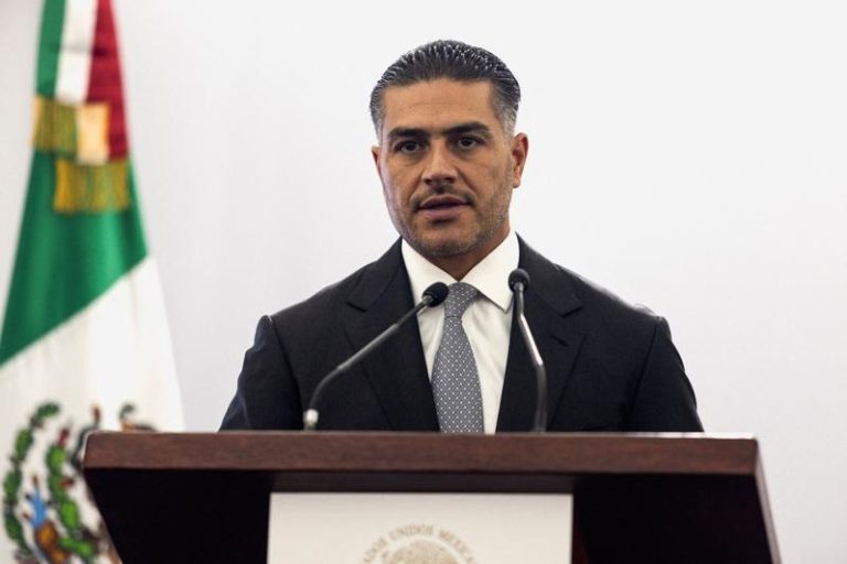 墨西哥安全部长贾西亚（Omar Garcia Harfuch）。路透