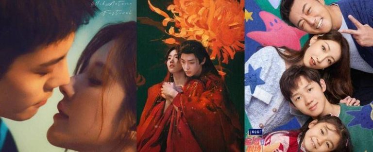 10月热播剧，左起为「许我耀眼」、「入青云」、「欢乐家长群2」。(取材自豆瓣)