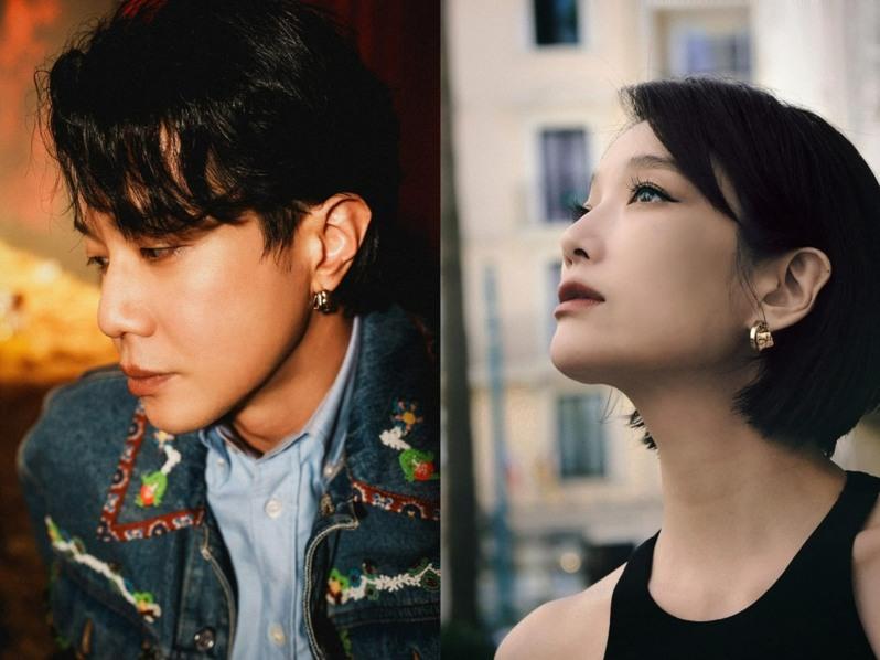 薛仕凌(左)是蔡淑臻(右)新戏的男主角,没想到又扯上闪兵风波。(取材自脸书)
