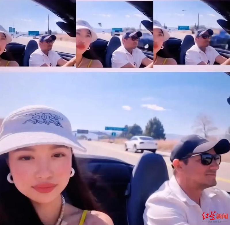 周依(左)曾在自己社交媒体上发布与雷纳(右)的合照。(取材自红星新闻/受访者供图)