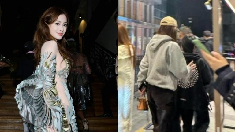 Angelababy母子逛街被拍 8岁小海绵暴风成长、比肩妈 Angelababy带儿子外出被民众目击。(取材自微博)