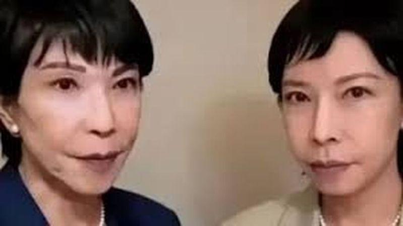 天津大哥的老婆「撞脸」日本首相高市早苗。（视频截屏）