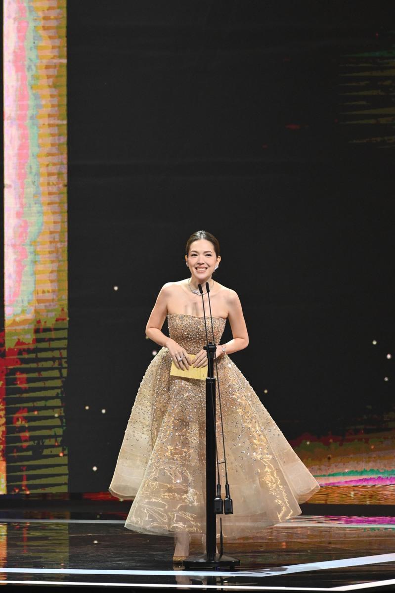 许玮宁假装因失焦生气。图／金马执委会提供