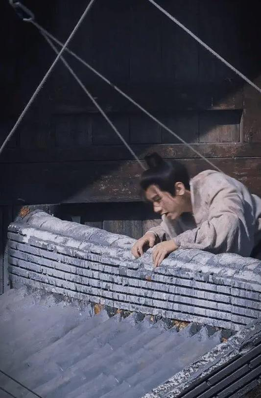 成毅吊钢丝撞上障碍物从高空坠落,后脑勺直接触地受伤。(视频截屏)