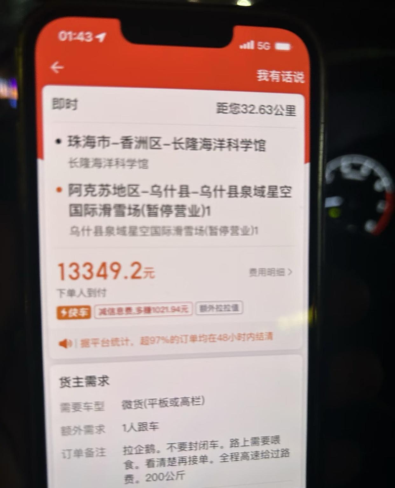 滑雪场在2019年租来的企鹅。(取材自潮新闻／受访者供图）