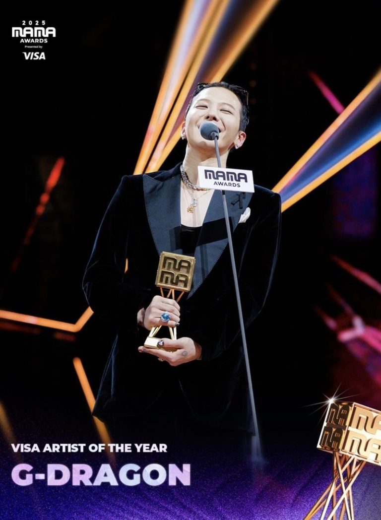 GD获得年度艺人大奖。(取材自Instagram)