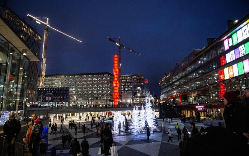 图为斯德哥尔摩的购物商场,示意图。(路透数据照)