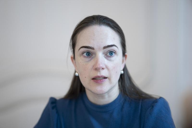 乌克兰人权律师、诺贝尔和平奖得主马特维丘克(Oleksandra Matviichuk)。美联社