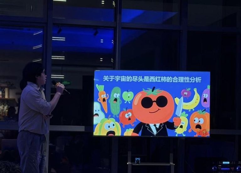 演说者正以PPT在「乱讲」。（视频截屏）