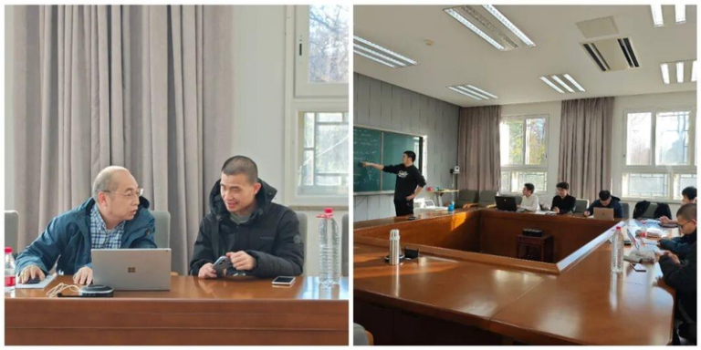 韦东奕（左图右）获评北大副教授。（取材自快科技）