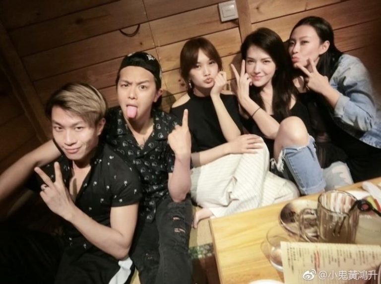 许玮宁、杨丞琳、黄鸿升曾是「华冈五人帮」。（取材自微博）