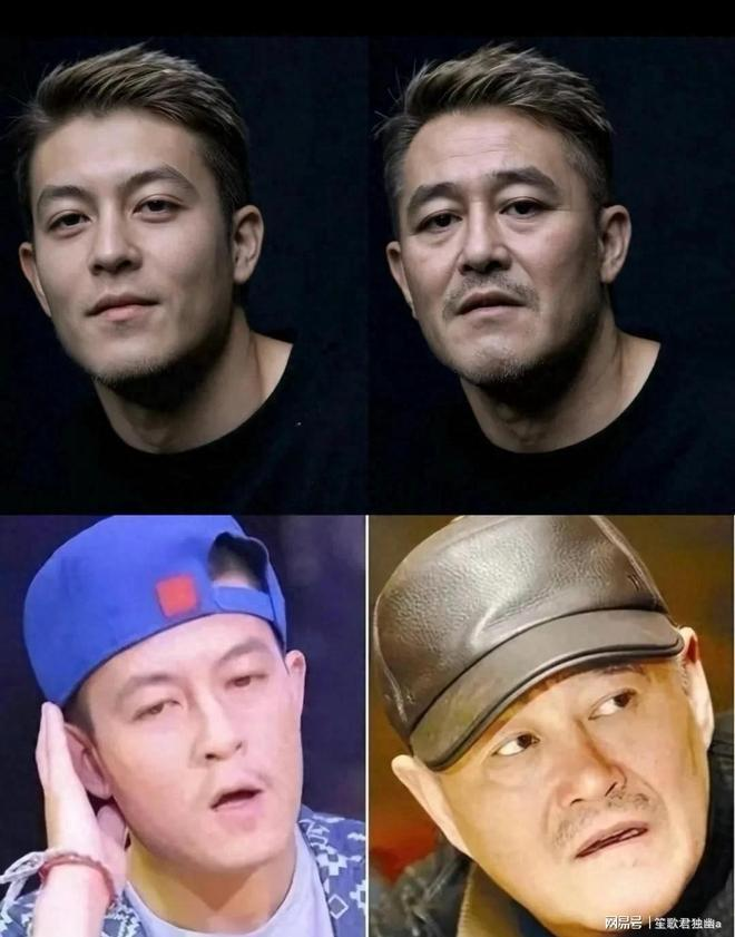 网友制作的「陈冠希本山化」梗图。(取材自微博)