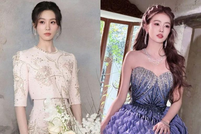 原定颁给刘诗诗（左）的奖项被改颁给白鹿。（取材自微博）