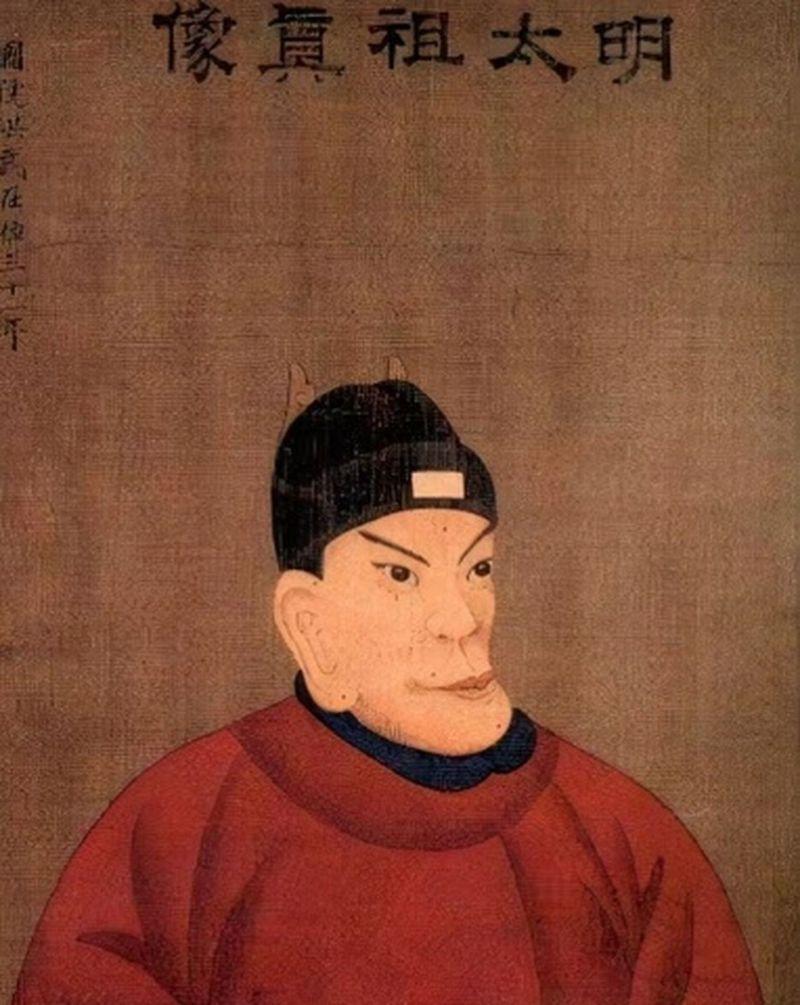 朱元璋画像。(取材自微博)