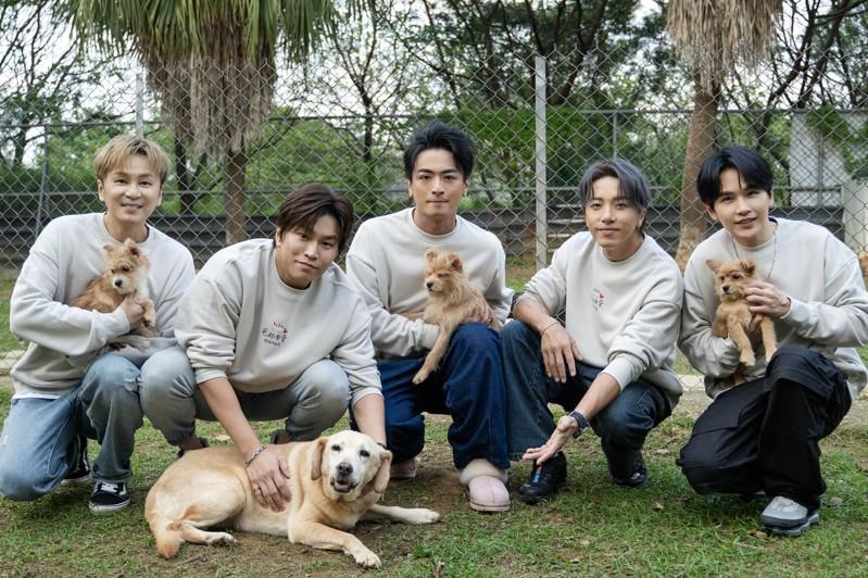 书伟(右)关心流浪动物。图/Hit Fm联播网提供