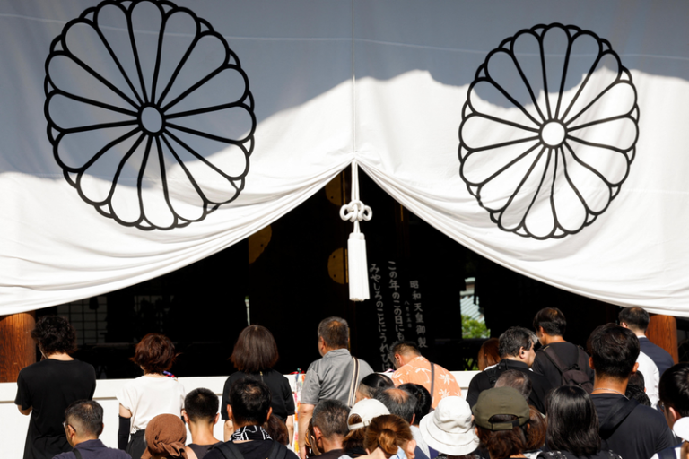 中国正密切关注，日本首相高市早苗是否会在12月26日前往靖国神社参拜。（路透）