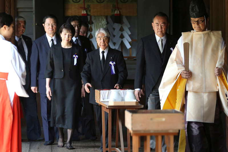 中国正密切关注，日本首相高市早苗是否会在12月26日前往靖国神社参拜。（路透）