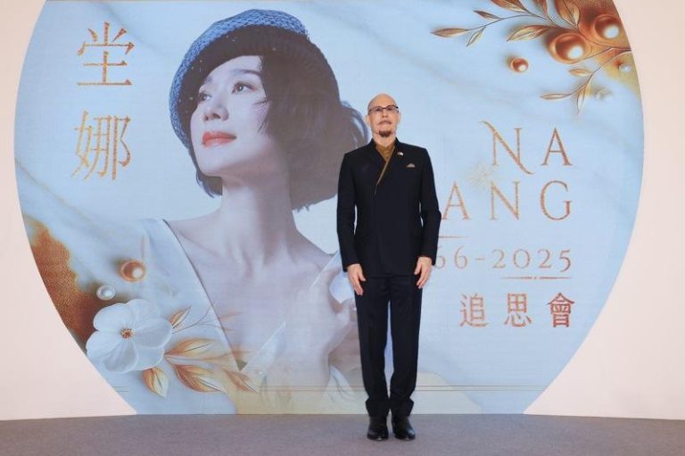 坣娜老公忆相识过程:她问 先生你要不要学瑜伽 薛智伟替亡妻坣娜举办追思会。记者王聪贤/摄影