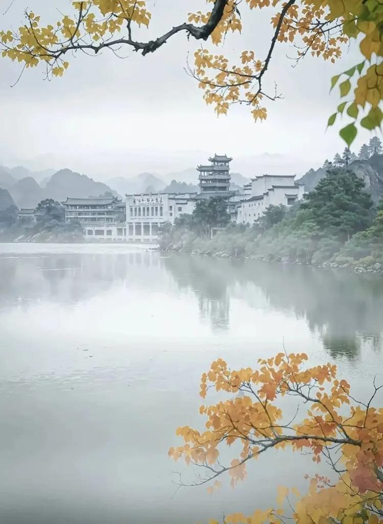 「清新福建·遇见旅发」摄影大赛一等奖作品「湖秋雾影」。(取材自海峡都市报)