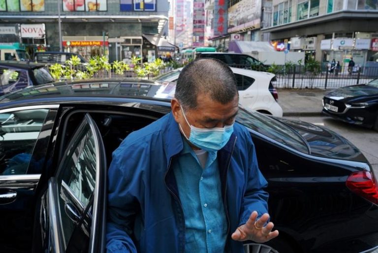 香港壹传媒集团创办人黎智英；2020年12月数据照。路透