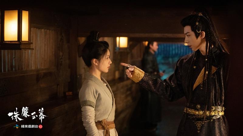 赵露思克服恐惧,在「珠帘玉幕」中下水饰演采珠奴。图/纬来戏剧台提供