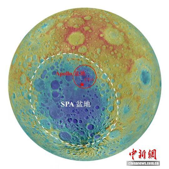 本项研究的月球背面遥感影像图。(取材自中新网)