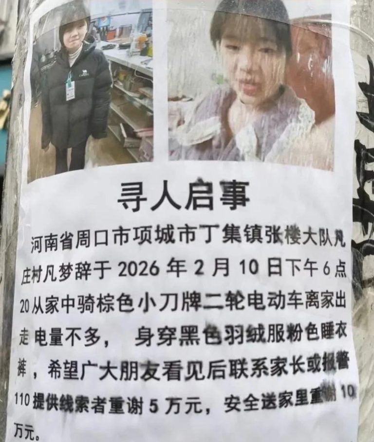 与姊吵架后离家…河南15岁少女失联半月 父亲悬赏100万 寻人启事。(取材自中新周刊)