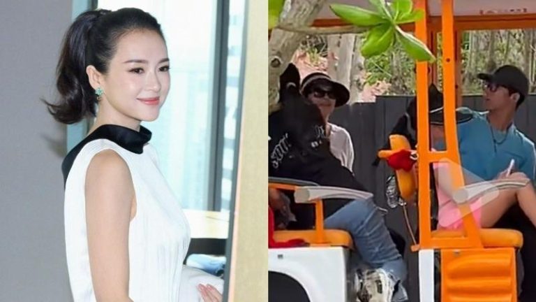 章子怡三亚度假 女儿暴风抽高 被直击「放手型教育」 章子怡被网友目击带儿女去度假。(取材自微博)