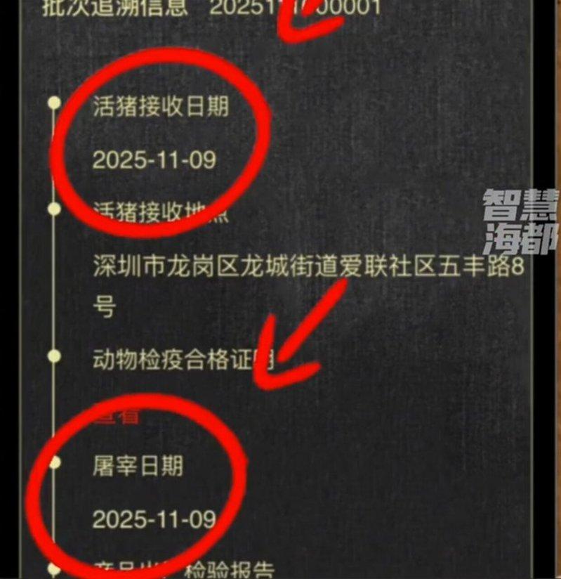 山姆被曝冷鲜猪肉是数月前屠宰的。（取材自新晚报）