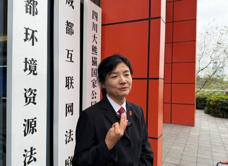 成都铁路运输第一法院院长程媛媛。 （取材自澎湃新闻）