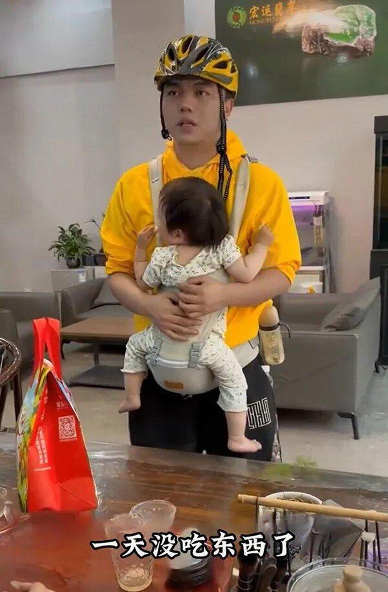 涉事帐号发布的穿着「美团」工作服假冒外卖员，演绎悲情卖惨的剧情曾多次上演。（取材...