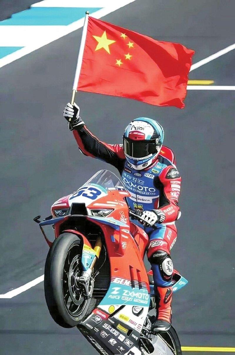 法国车手德比斯驾驶张雪机车的820RR-RS赛车,获得WSBK葡萄牙站冠军。(取...