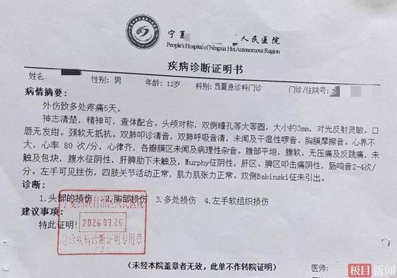 诊断数据。（取材自极目新闻）