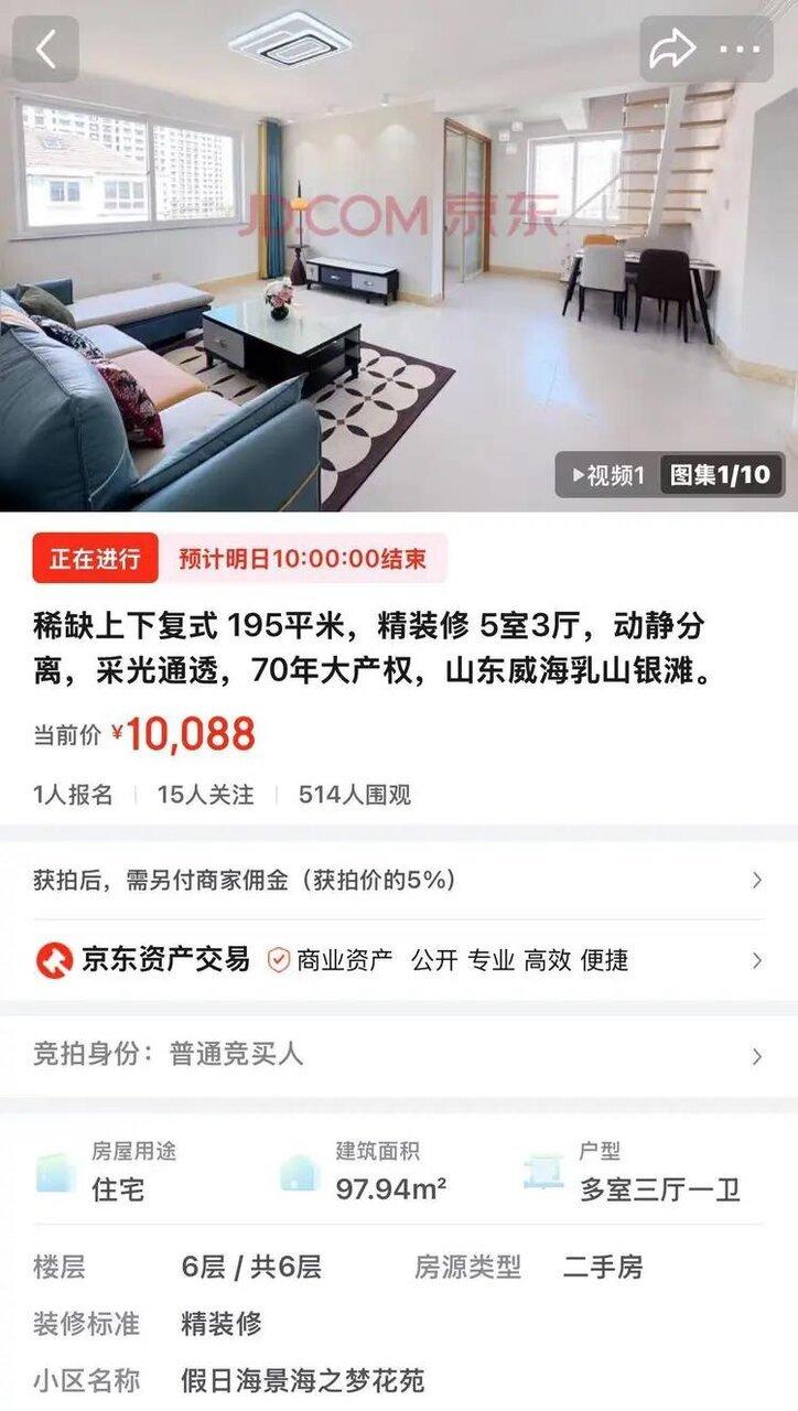 图为商品拍卖页面截屏。(取材自极目新闻)