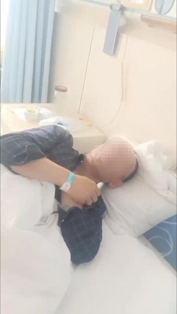 王先生目前仍然在医院接受治疗。(视频截屏)