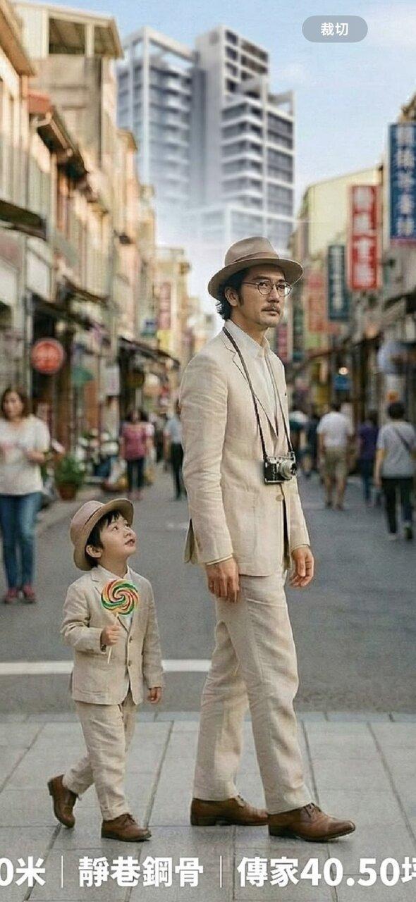 照片中的男子与金城武相似度极高。图/摘自Threads